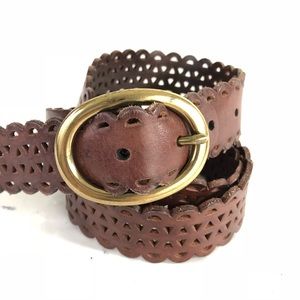 Lucky Brand Laser Cut Leather Belt